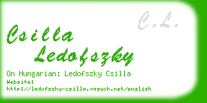 csilla ledofszky business card